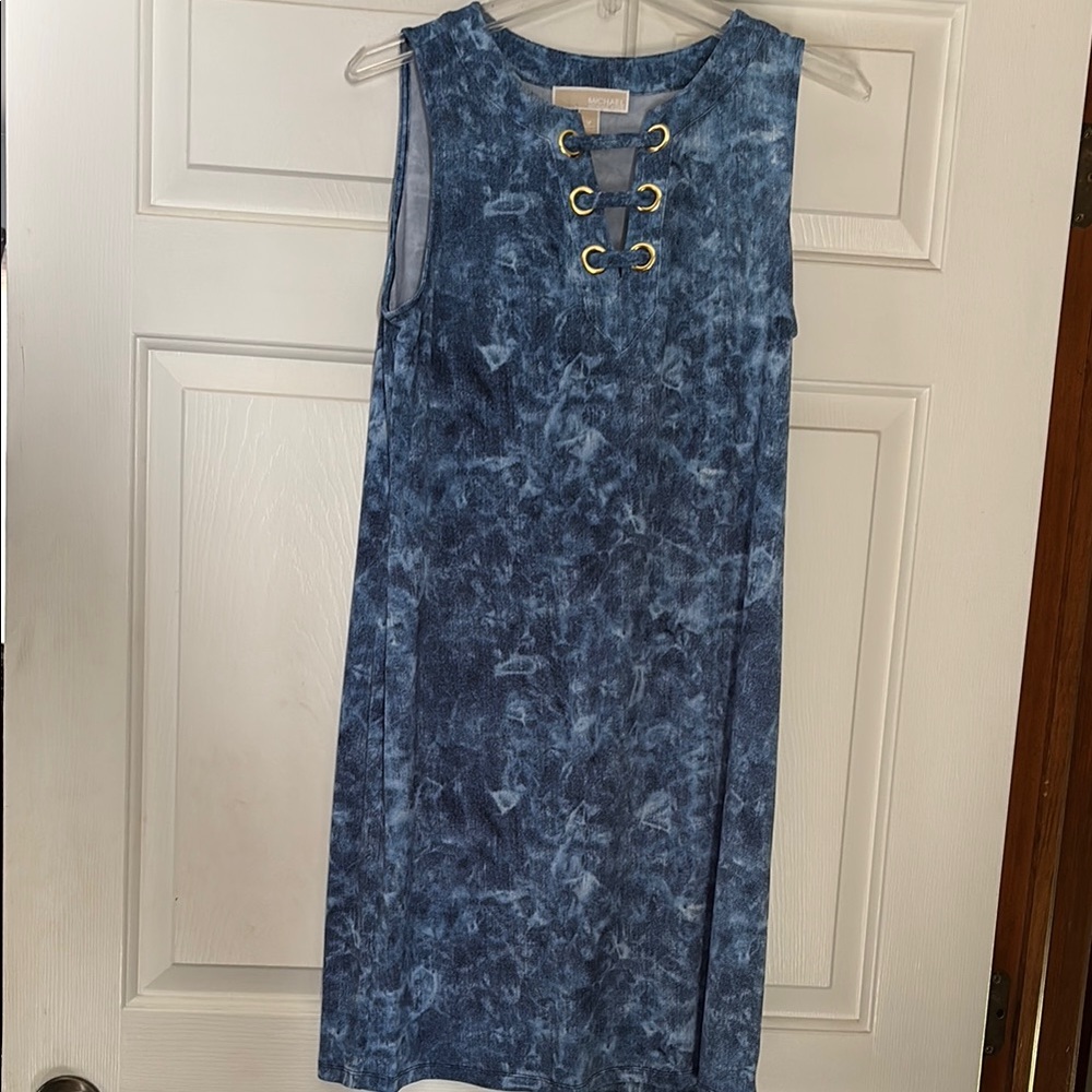 Sleeveless Blue Denim Dress